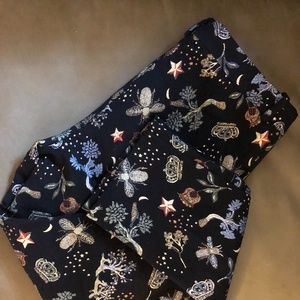 H&M GP & J Baker Metallic Embroidered Pants Size 4